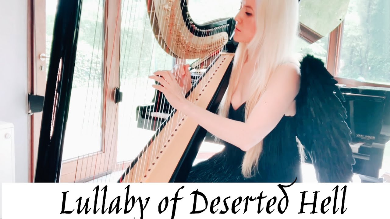 Black Angel Plays Lullaby of Deserted Hell on Harp and Piano - TOUHOU video game