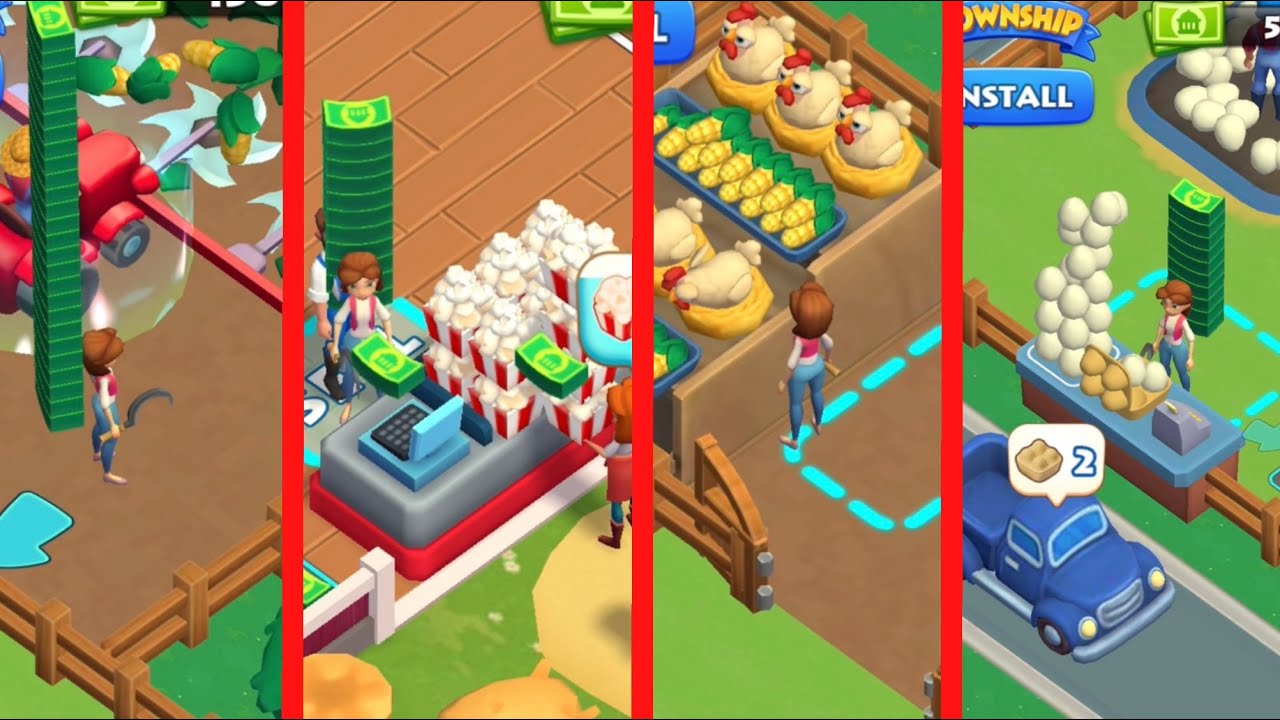 Crazy fun in Township! Selling Eggs, Milk & Popcorn in Ultimate Farm Game
