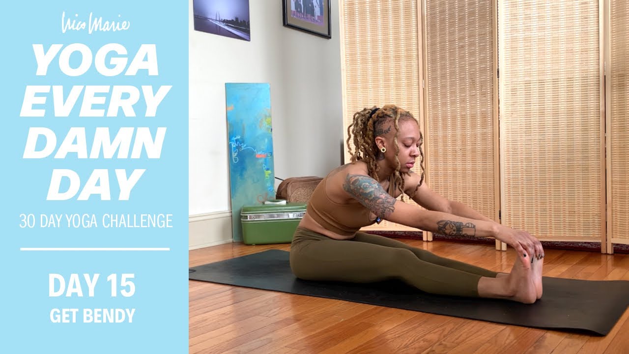 DAY 15 - GET BENDY - Forward Bends | Yoga Every Damn Day 30 Day Challenge with Nico