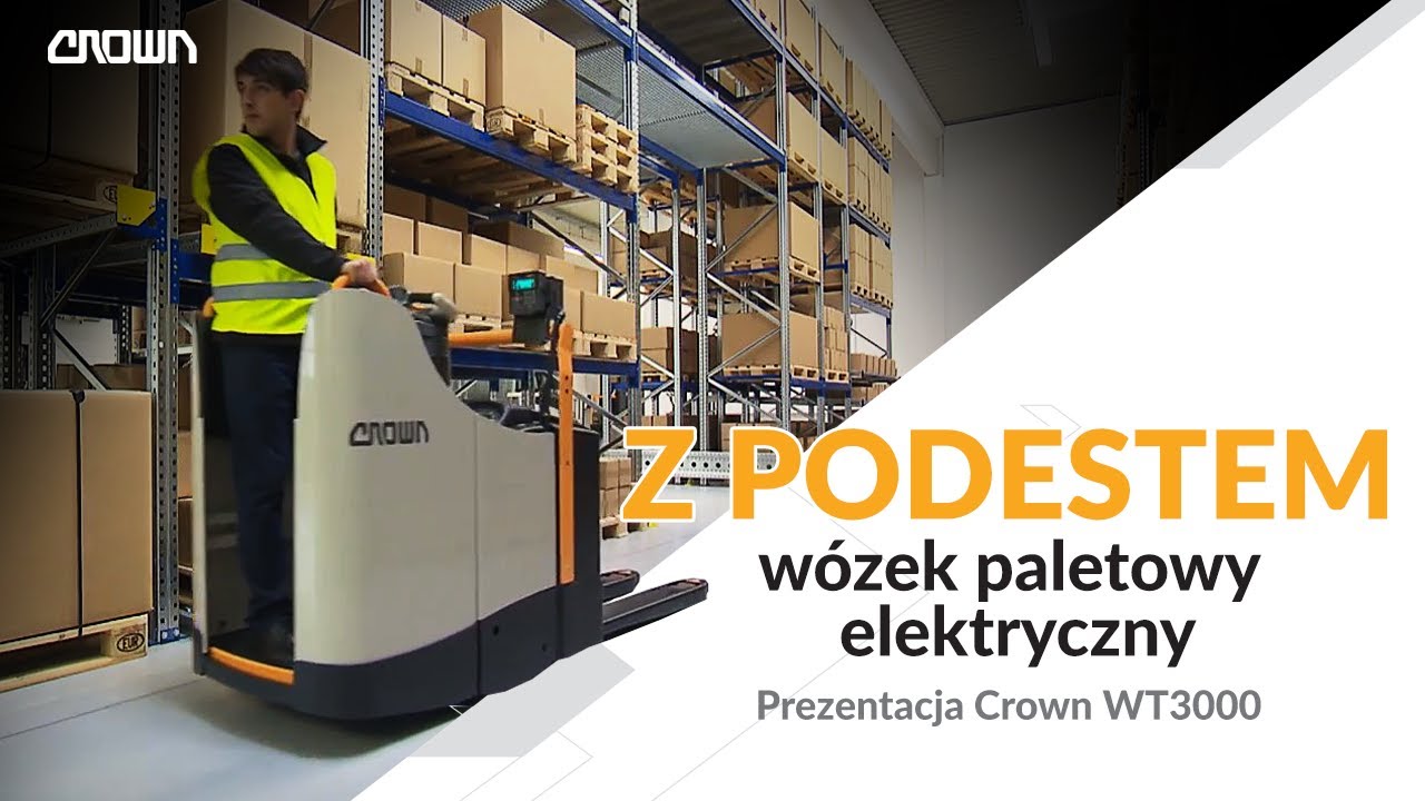 WDX – Wózek paletowy elektryczny Crown z podestem dla operatora