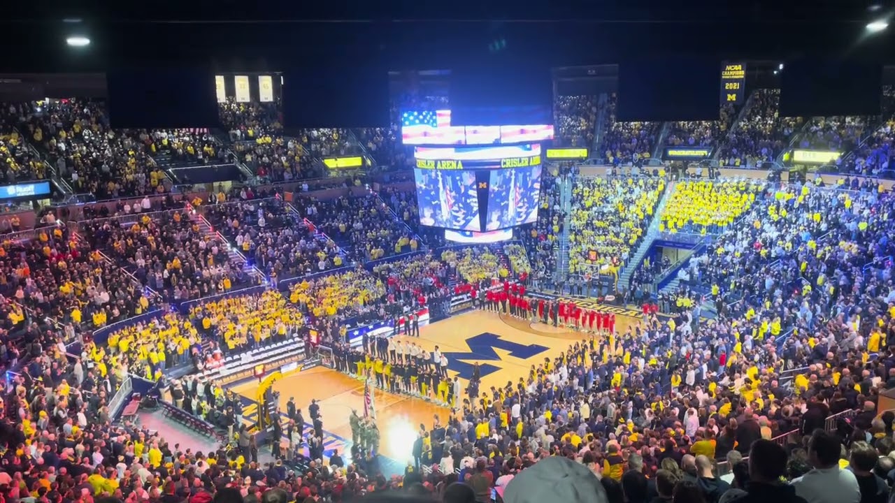 Michigan National Anthem At Michigan Chrysler Center Ann Arbor, Michigan, Arbor ￼￼