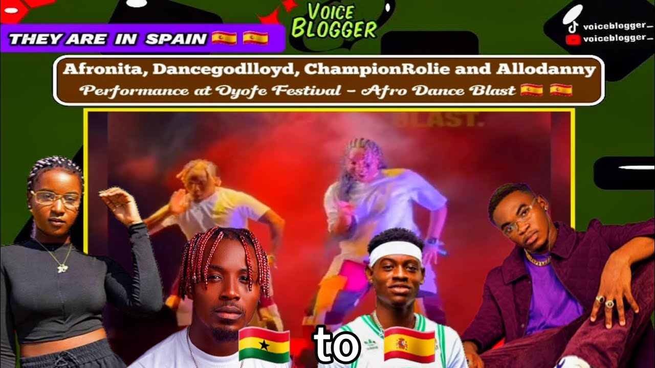 Dancegod Lloyd, Afronita, ChampionRolie and Allo Danny performance at Oyofe 2024 in Spain🇪🇸