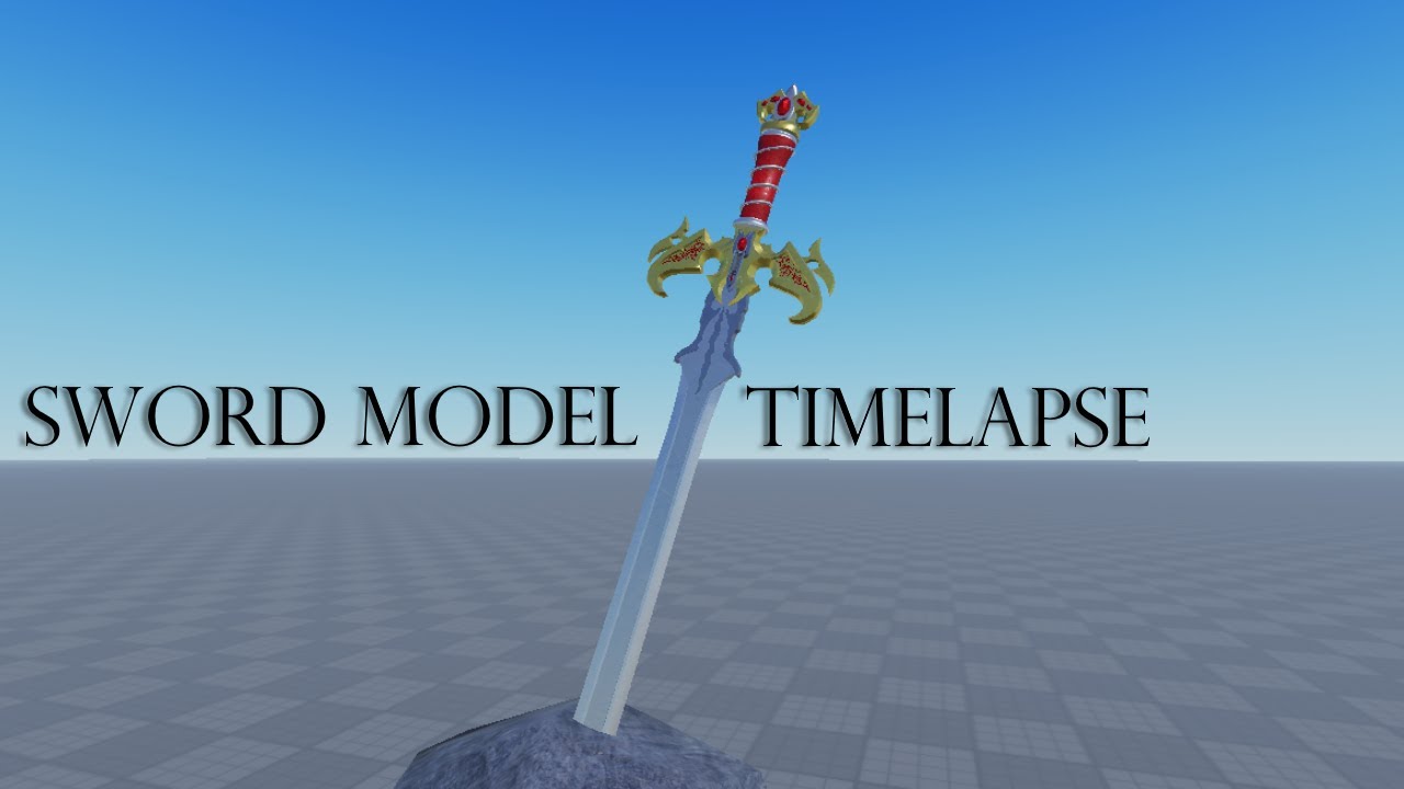 Fantasy Medieval Sword 3D Model Timelapse (ROBLOX)