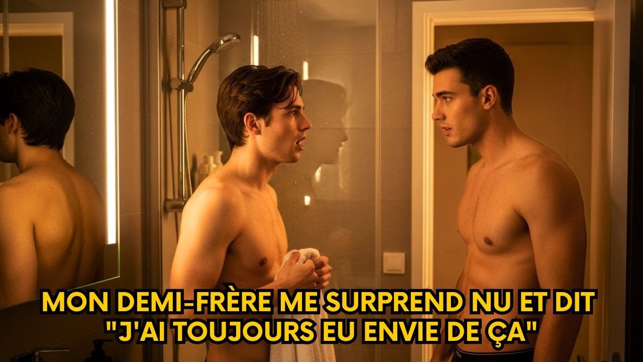 Mon demi-frère me surprend nu et dit 