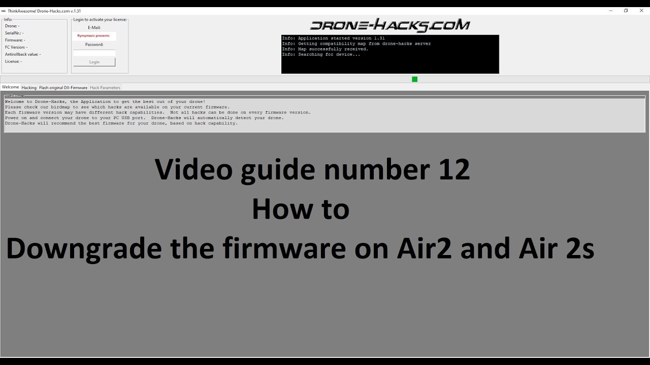 Drone hacks guide number 12 how to downgrade firmware on the Air2/Air2s