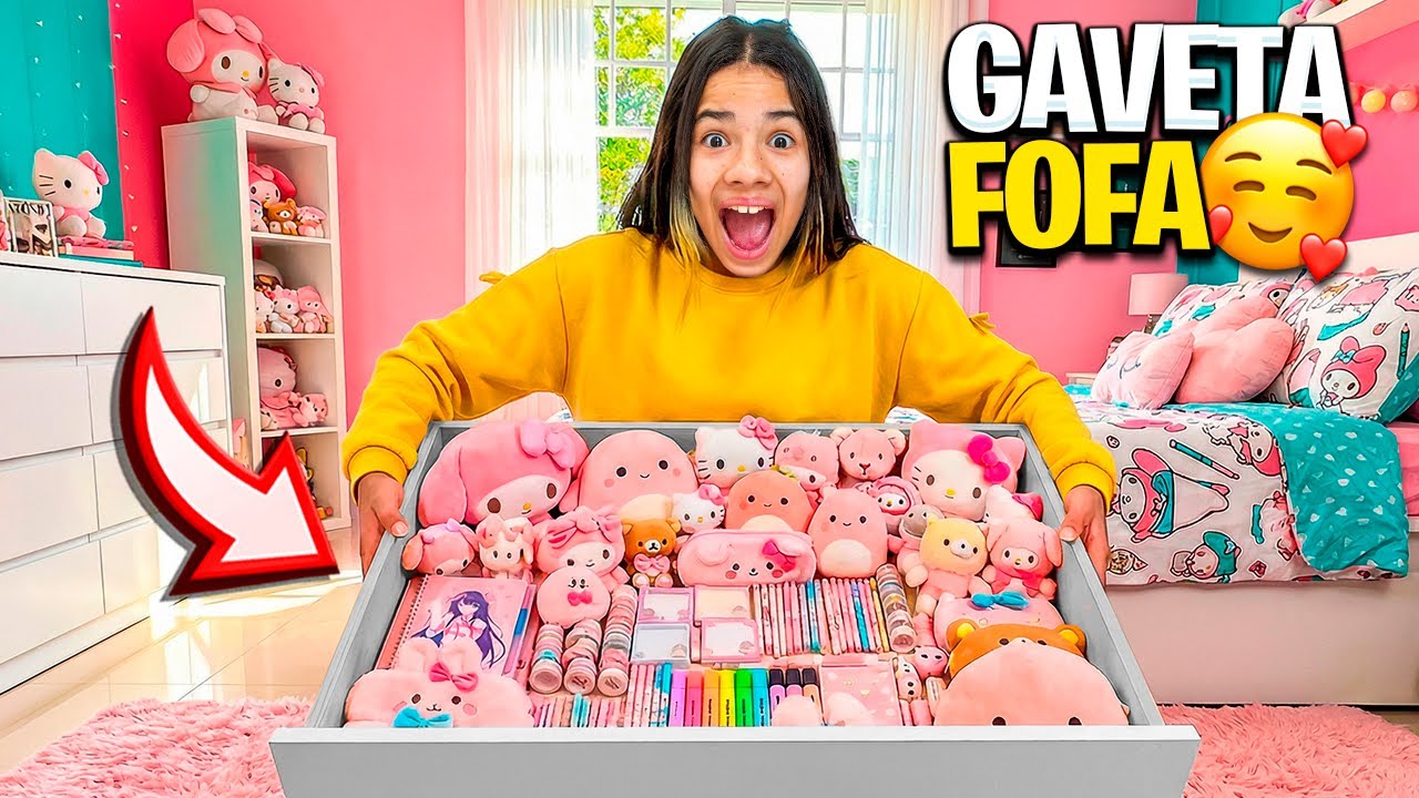 DECORANDO MINHA GAVETA DE PAPELARIA FOFA!