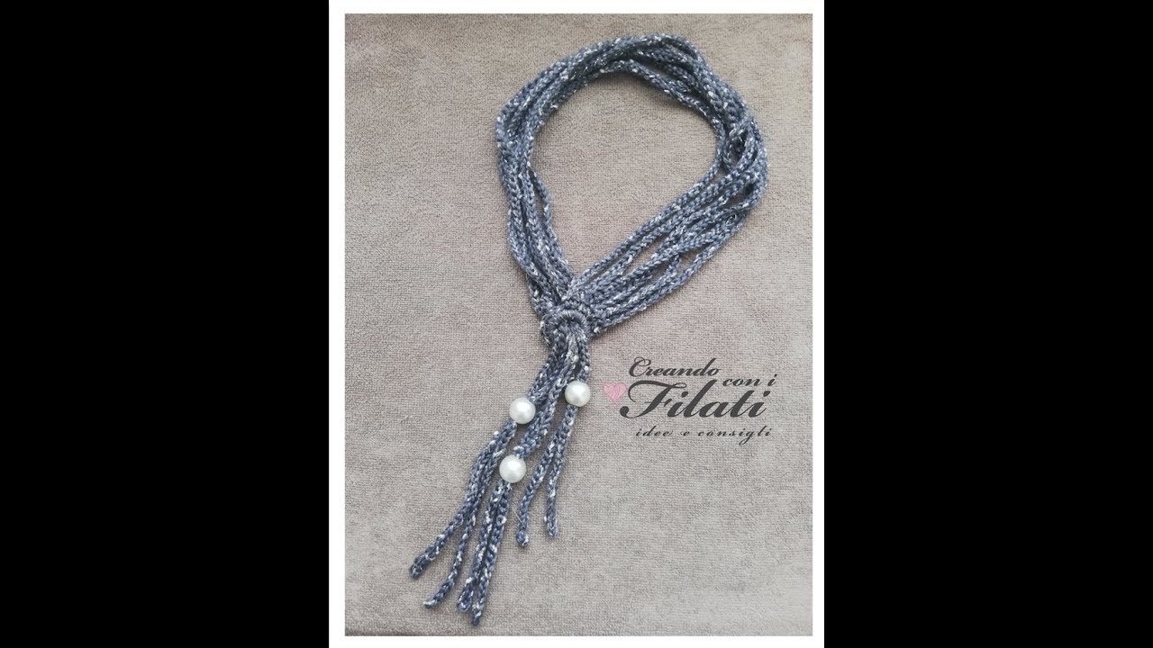 Tutorial collana all'uncinetto per principianti.💕Creando con i filati💕
