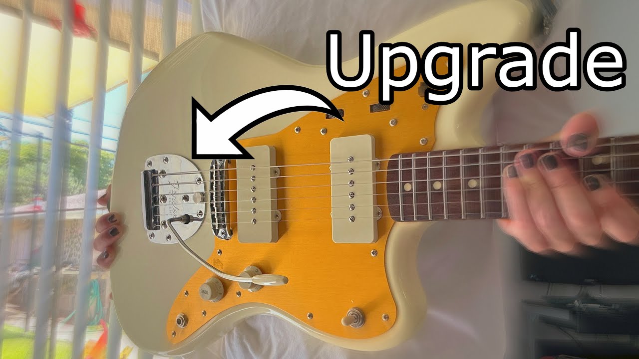 Upgrading a Squier J Mascis Jazzmaster (AVRI Tremolo/Vibrato & Mustang Bridge) TUTORIAL