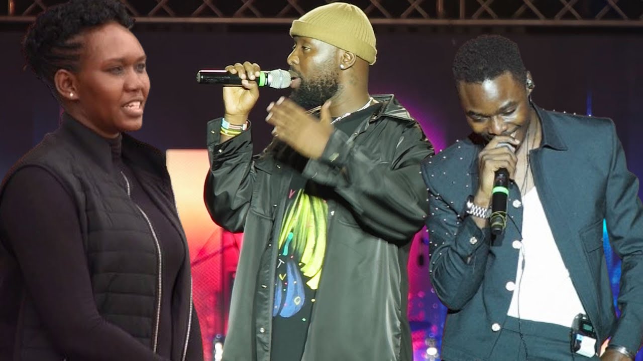 Eddy Kenzo's fans demanded him Nyamutoro  at Ray G's concert Lugogo.