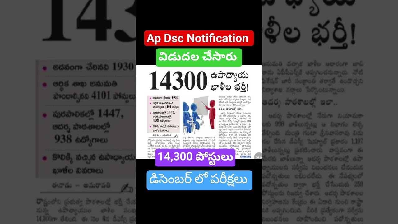 🎯💥AP DSC LATEST UPDATES TODAY | AP DSC NOTIFICATION 2026 | AP DSC LATEST NEWS TODAY | AP MEGA DSC...