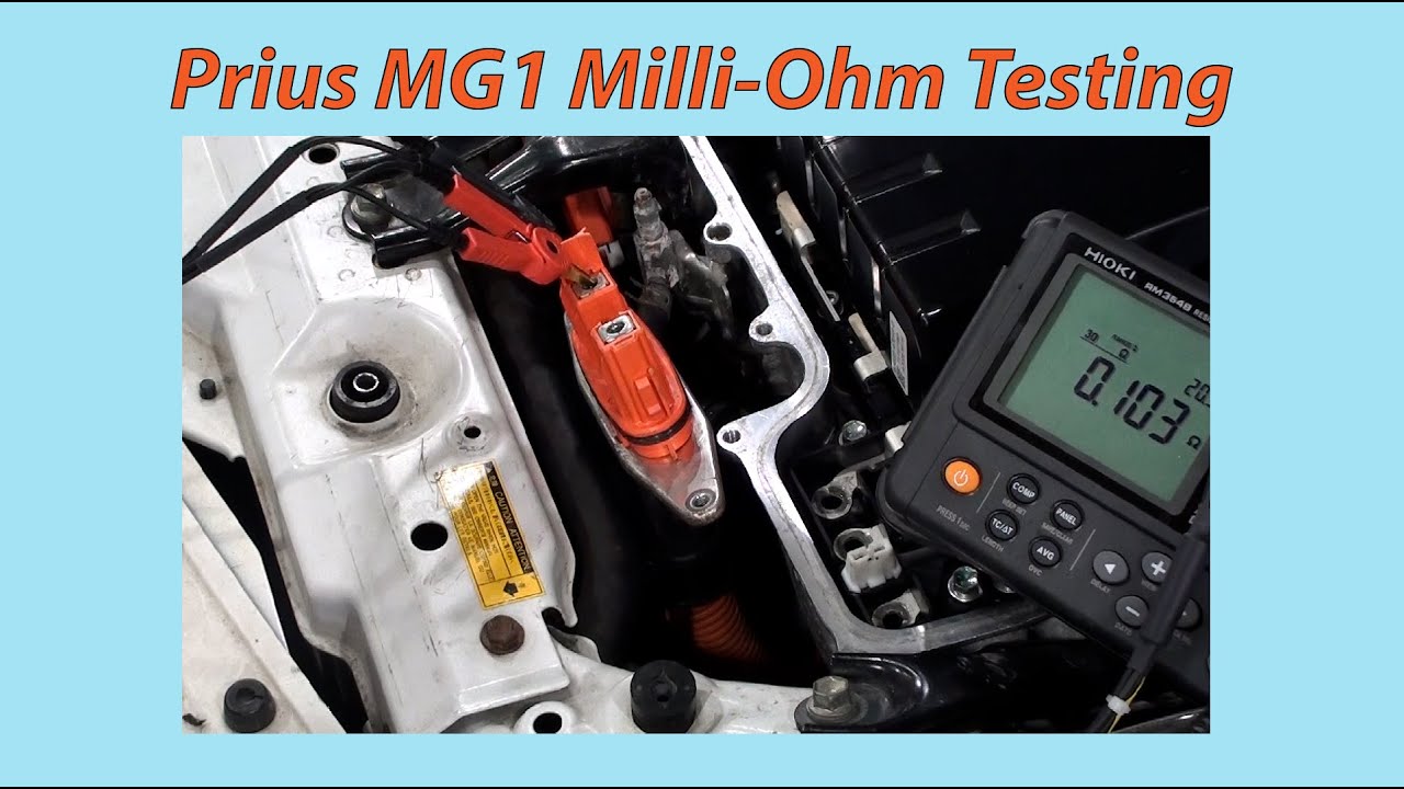 Prius Hybrid On Car MG1 Milli-Ohm Testing