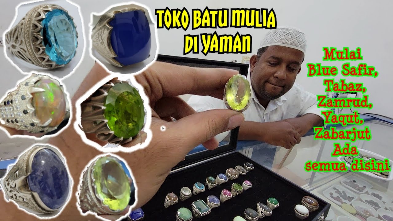 Batu Blue Sapphire, Zamrud, Yaqut, Marjan, Zabarjad, Ada semua disini, Tarim Yaman 💎💍