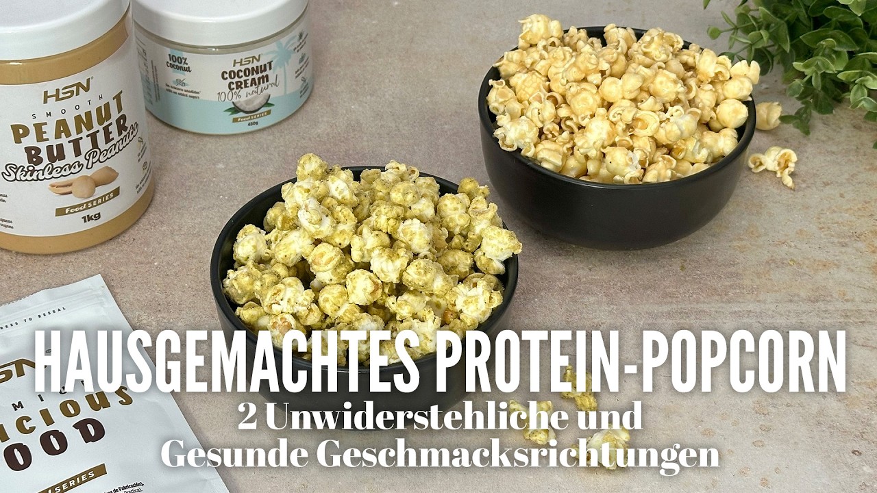 Selbstgemachtes Protein-Popcorn: 2 unwiderstehliche & gesunde Sorten 🍿💪