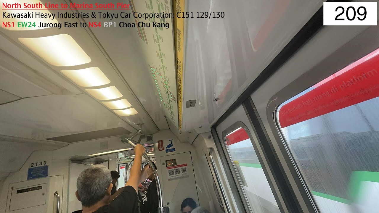 ⁴ᴷ [Extra chance] SMRT Trains, NSL Train Ride [Jurong East → CCK] - Kawasaki C151 129/130