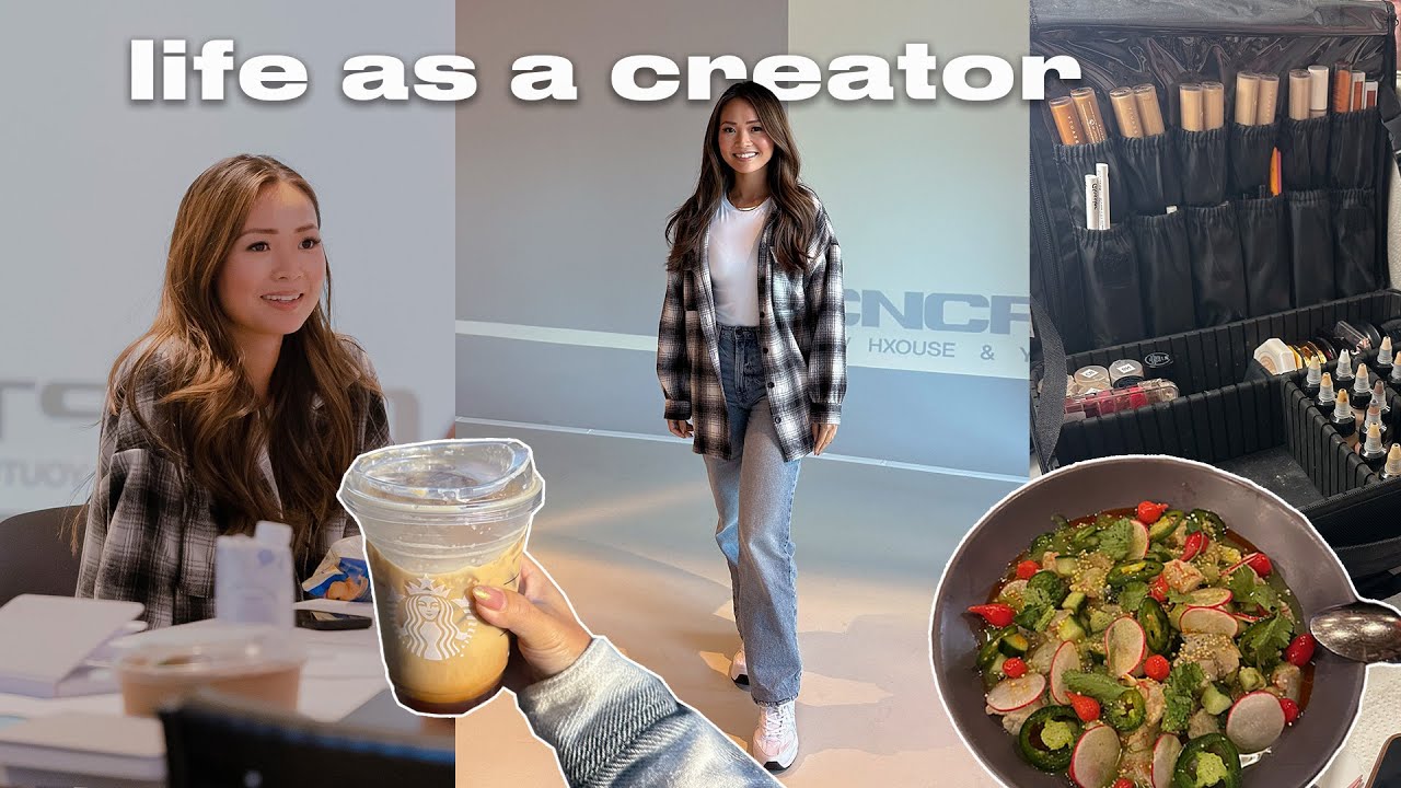 day in the life of a content creator | photoshoot & youtube event