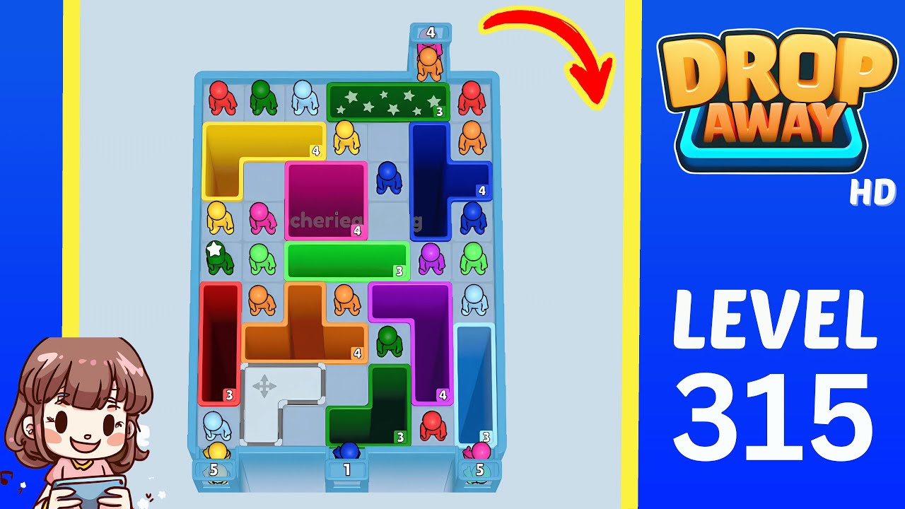 Drop Away Level 315 Solution Walkthrough