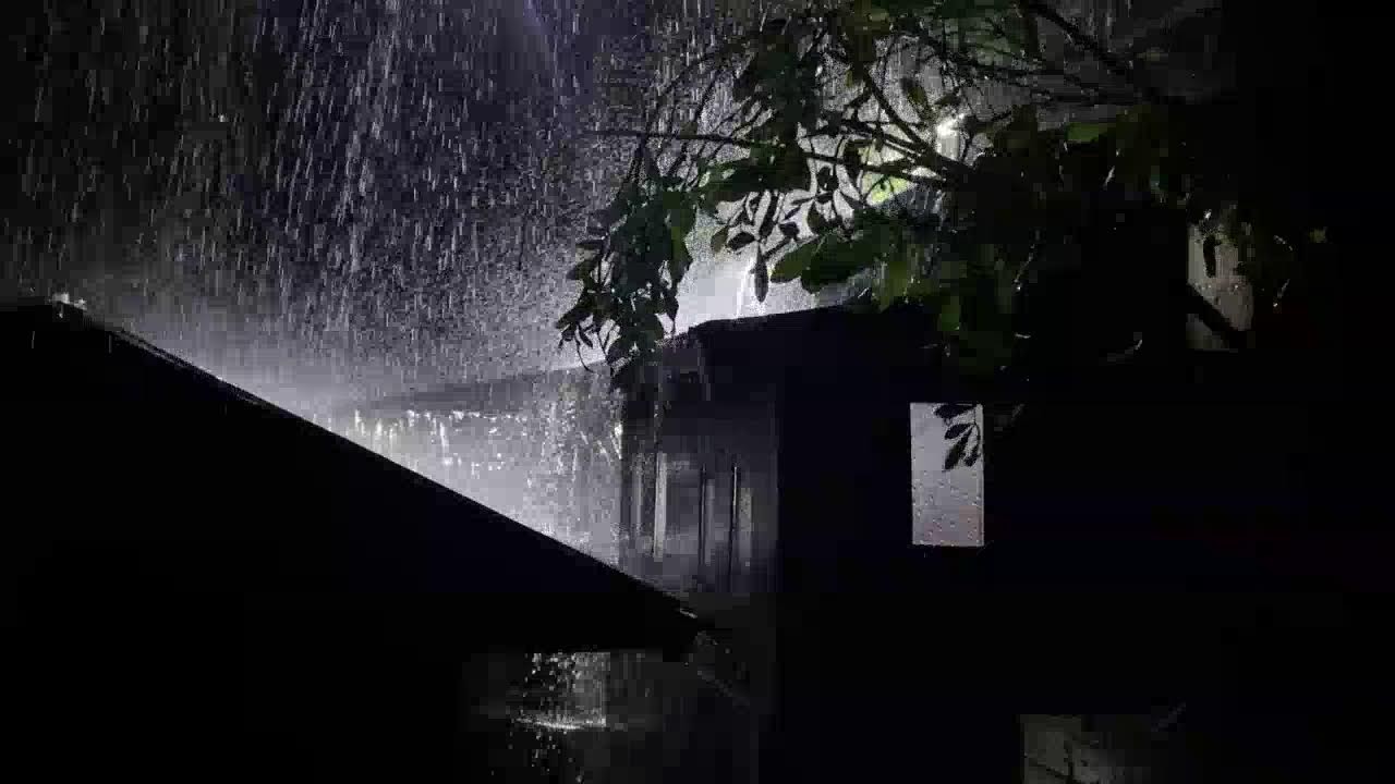 Strong Rain Sounds on Tin Roof for Deep Sleep