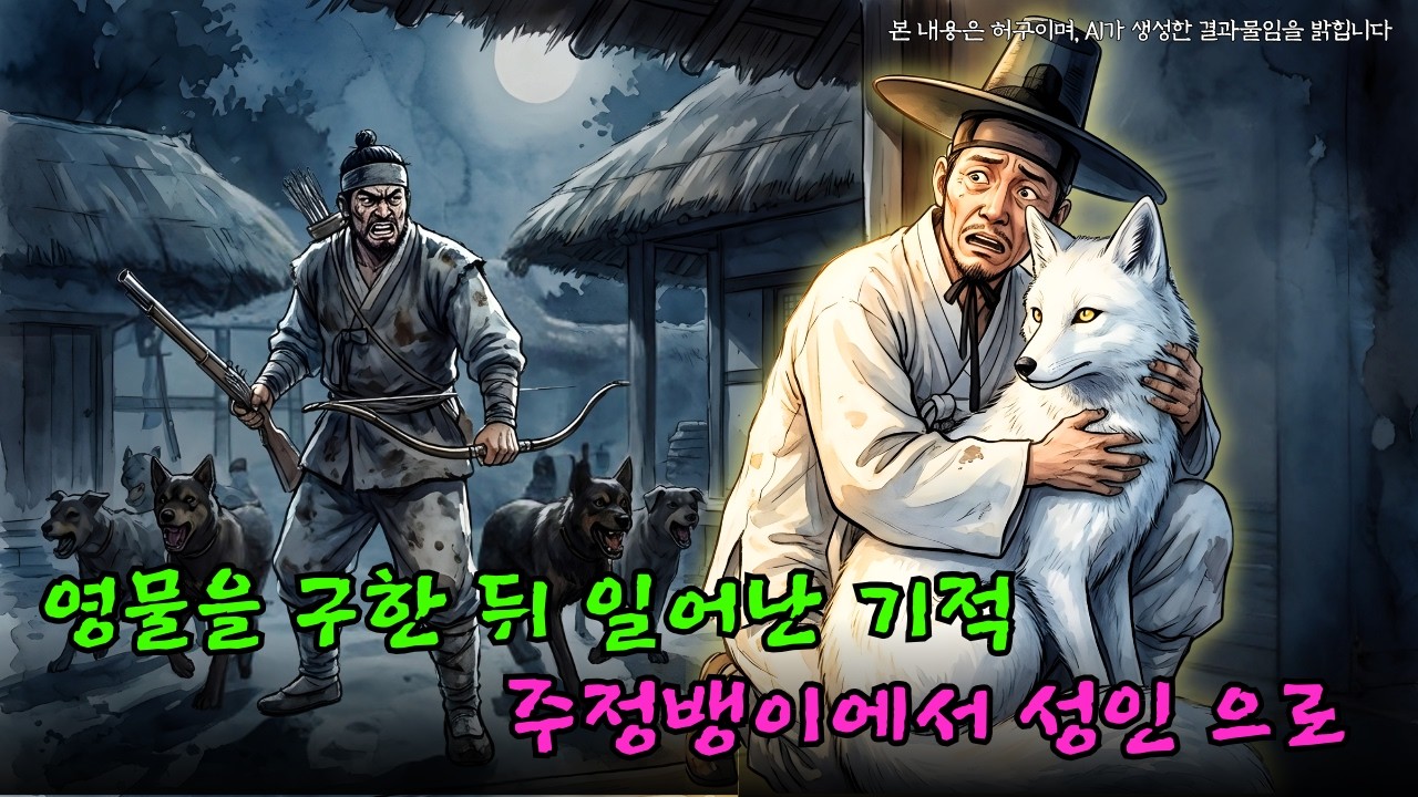 [조선 야사]: 술 취한 사내 한 명이 흉포한 들개 떼에게서 여우를 구해 내고, 보은으로 큰 깨달음을 얻어 전설의 현자로 거듭나는 이야기. |야담|민담|조선시대 |은혜갚은여우|