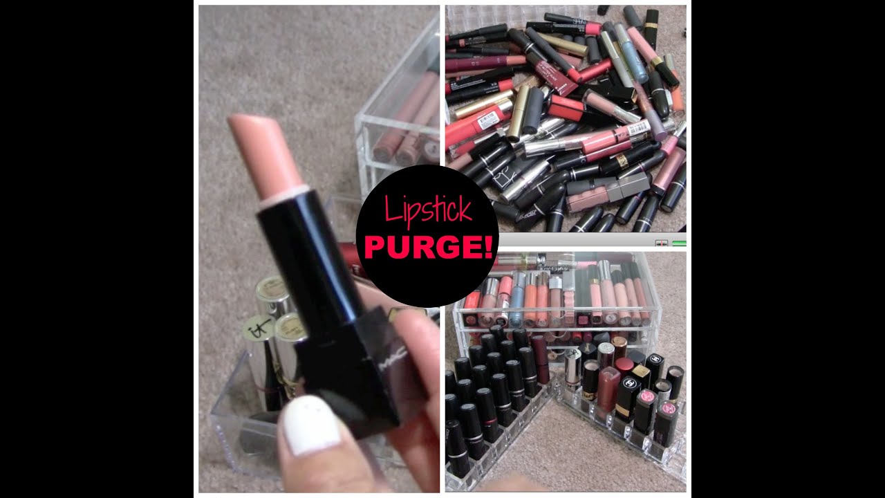 Makeup Declutter & Purge | LIPSTICK & LIPGLOSS COLLECTION!