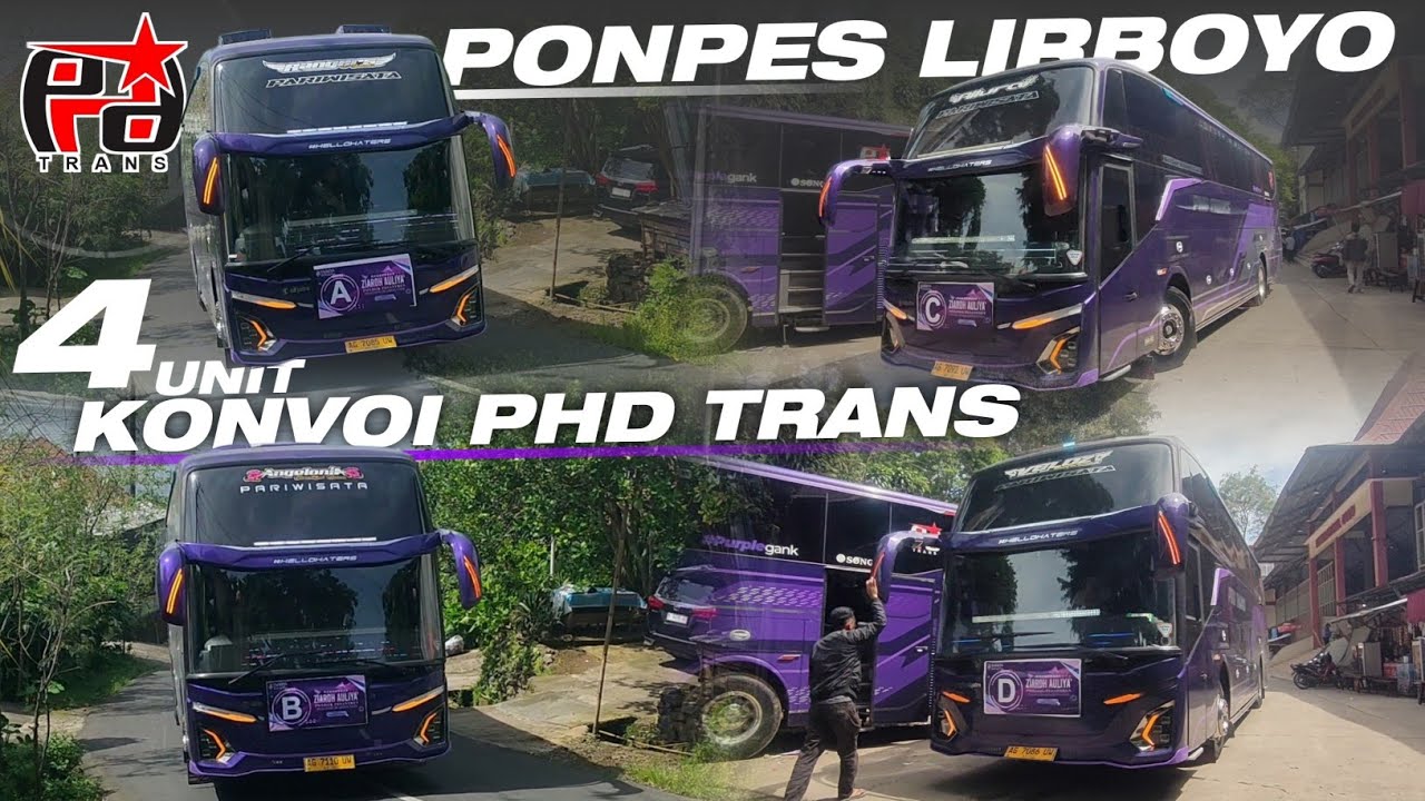 [ PHD TRANS ] KONVOI 4 BUS PURPLE GANK DARI PONPES LIRBOYO PAPAR