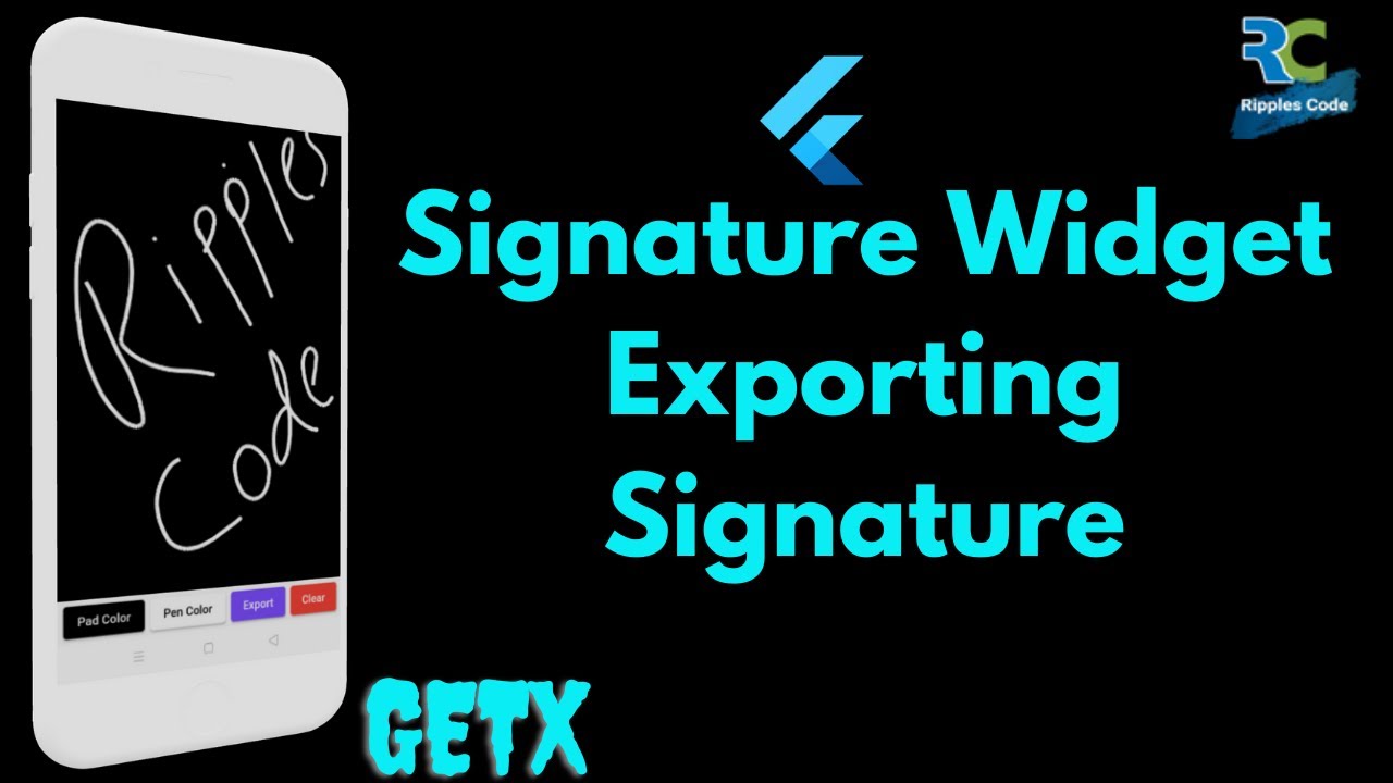 Signature Widget & Exporting the Signature in Flutter using GetX || Flutter || GetX