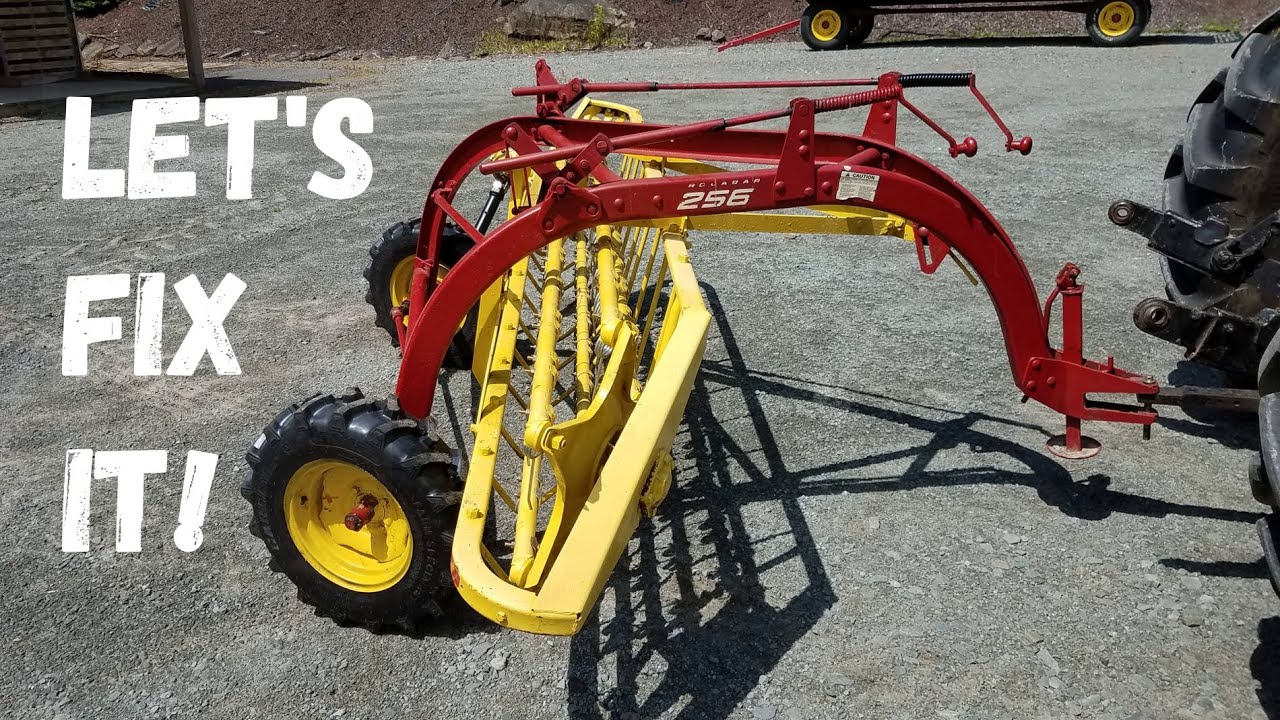 New Holland 256 Rake Repairs- Drive Shaft, Tires, Teeth, And More!!
