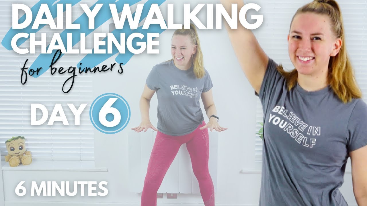 6 Minute Low Impact Walking Workout || DAY 6 Daily Walking Challenge for Beginners (± 600 steps)