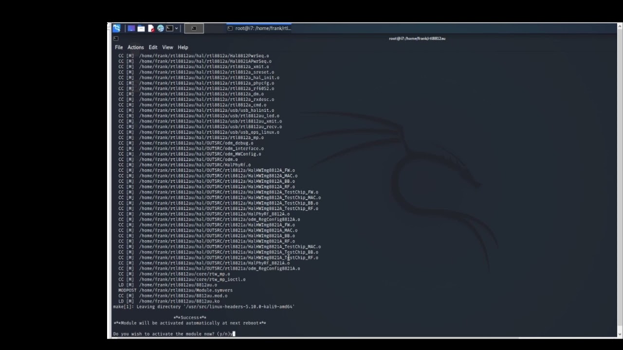 2021 August - How i got the ALFA USB 3.0 WiFi Adapter (AWUS036ACH) to work with kali linux