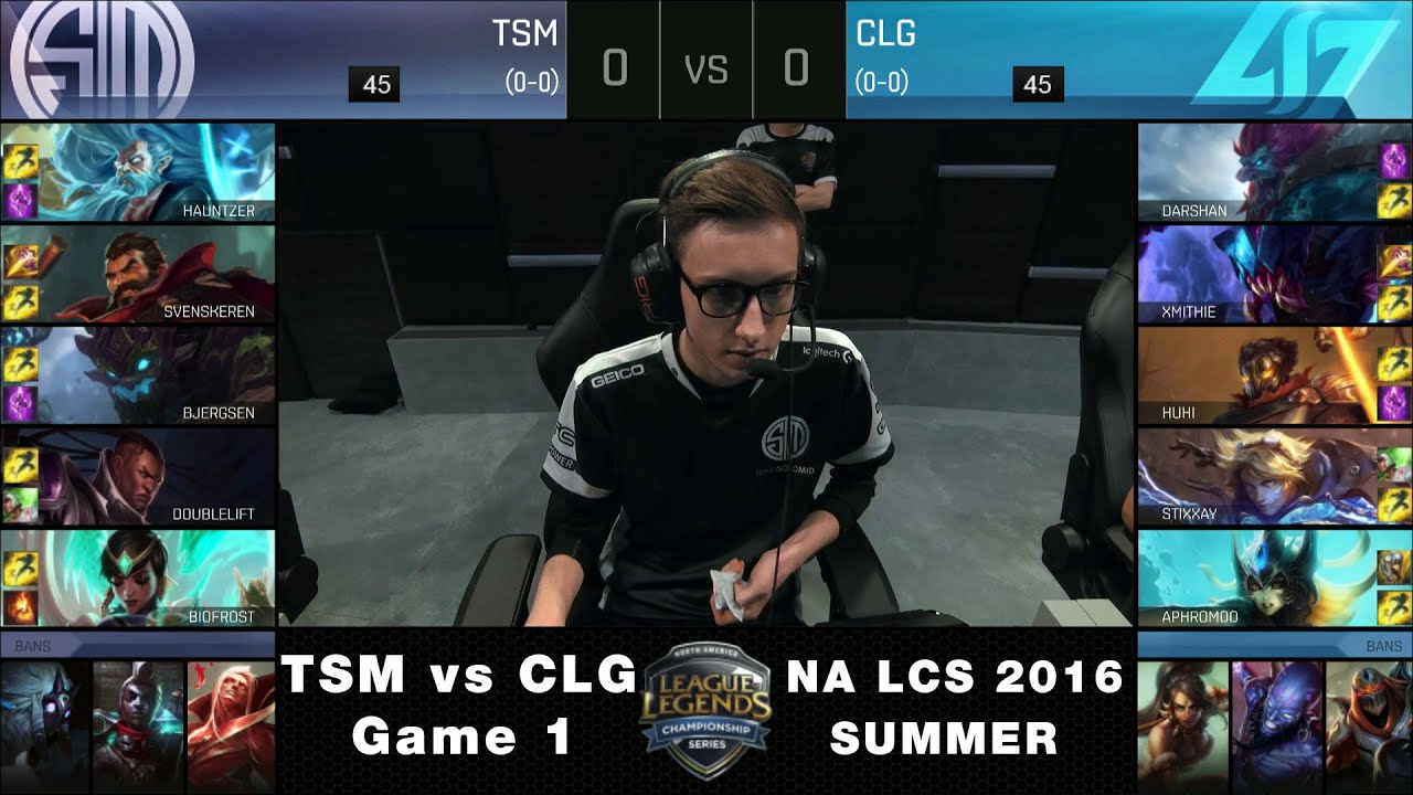 TSM vs CLG Game 1 - NA LCS Summer 2016 Week 1 Day 1 - Team Solomid vs Counter Logic Gaming
