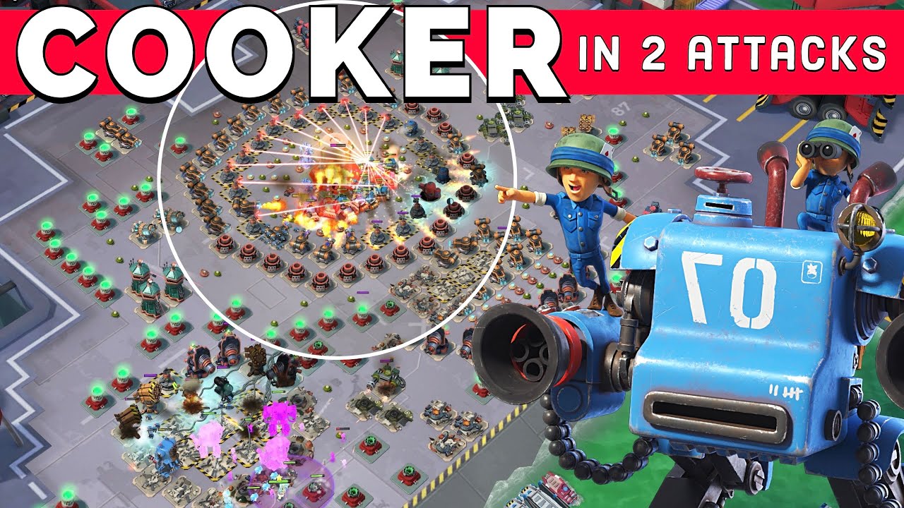 COOKER in 2 GREAT attacks - BOOM BEACH gameplay/operation strategy/tips