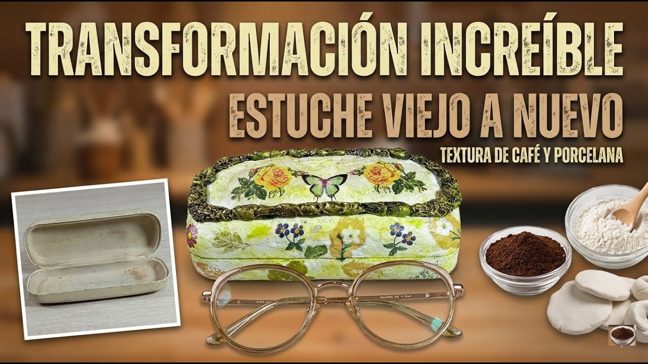Cómo usar Residuos de CAFÉ para decorar: Renovación Extrema de Cofre para Lentes
