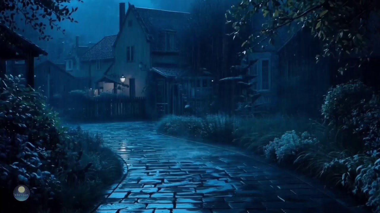 Relaxing rain Sounds & Soft Lofi in a Quiet Night Garden