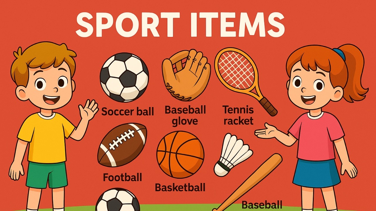 Учебные спортивные товары для детей на английском языке, Учебные спортивные товары, Детские учебн...