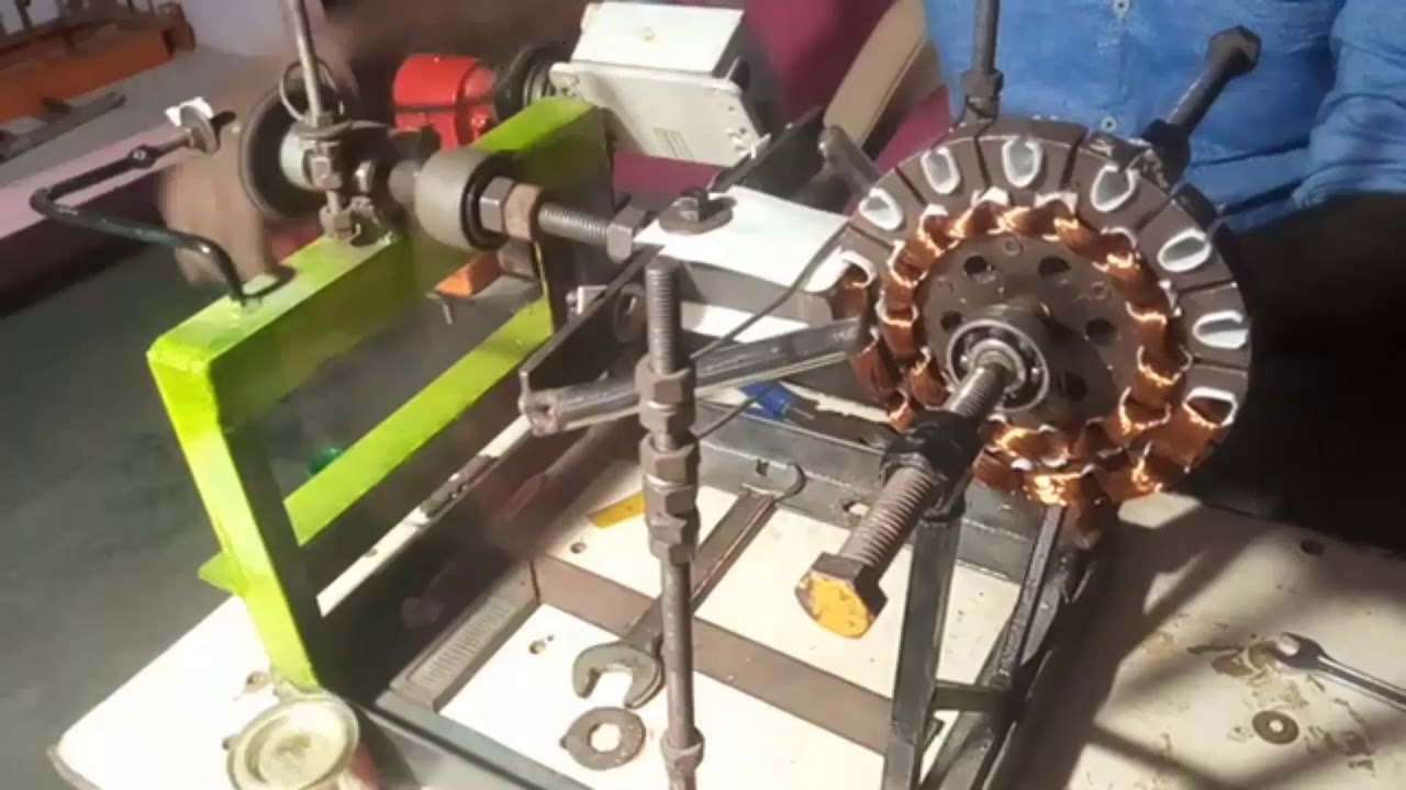 Homemade ceiling fan coil winding machine