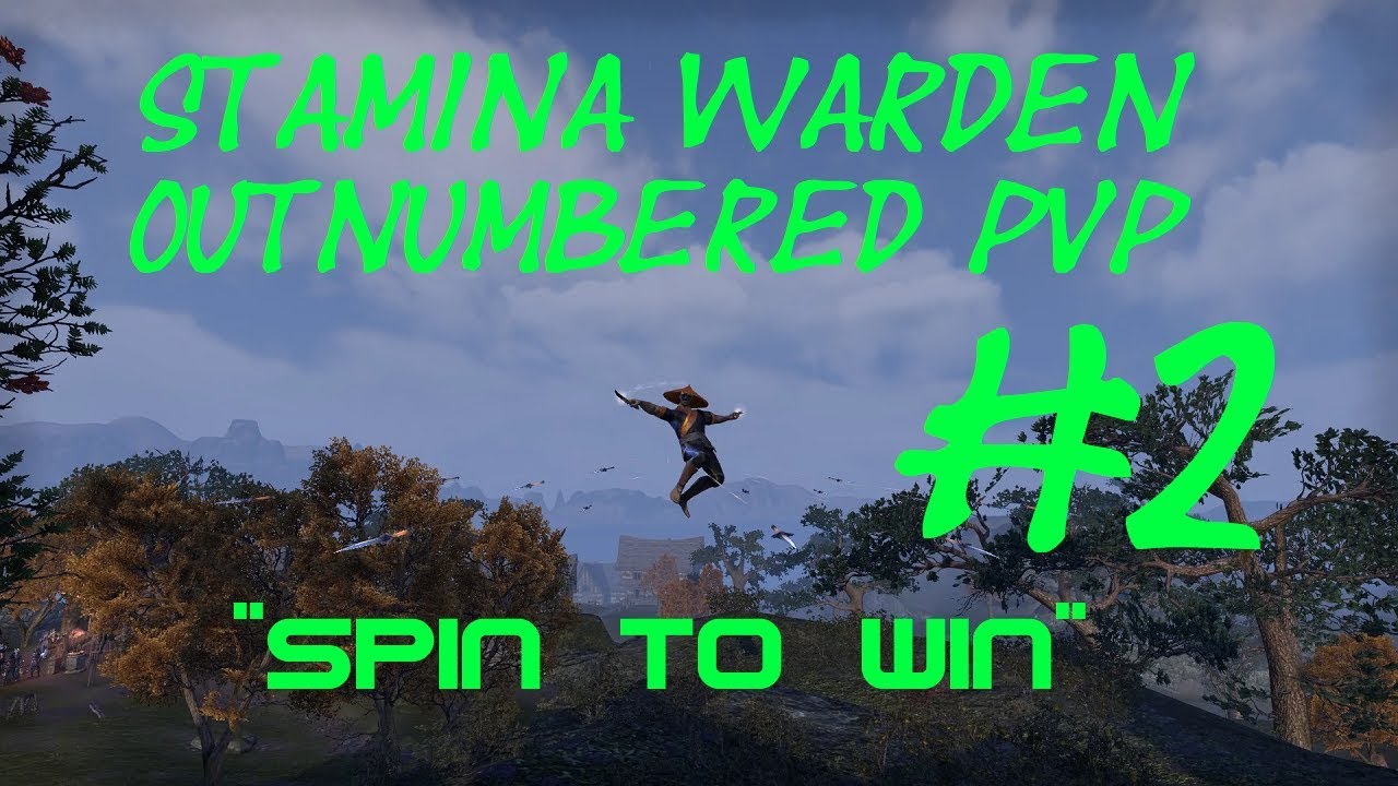Stamina Warden 1vX & Outnumbered PVP #2 - "Spin to Win" - ESO Dragon Bones
