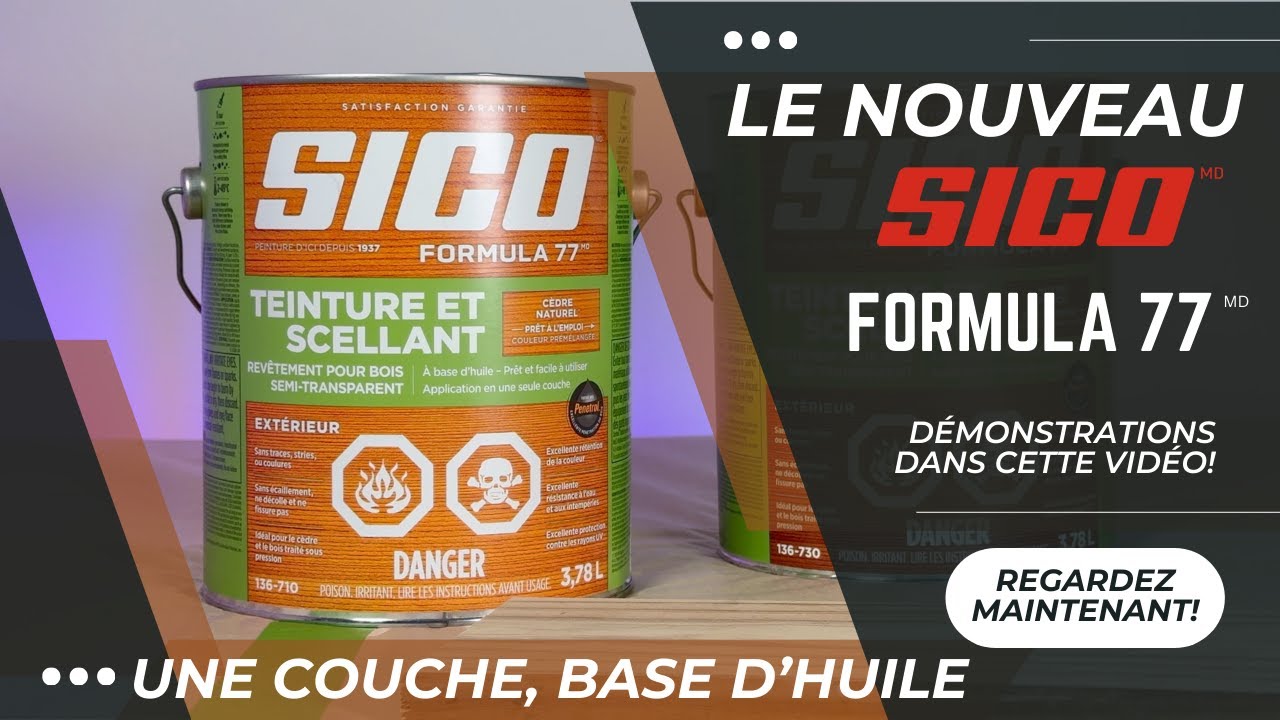 Cette teinture repousse l’eau comme par magie! Le retour du SICO Formula 77 à base d'huile!