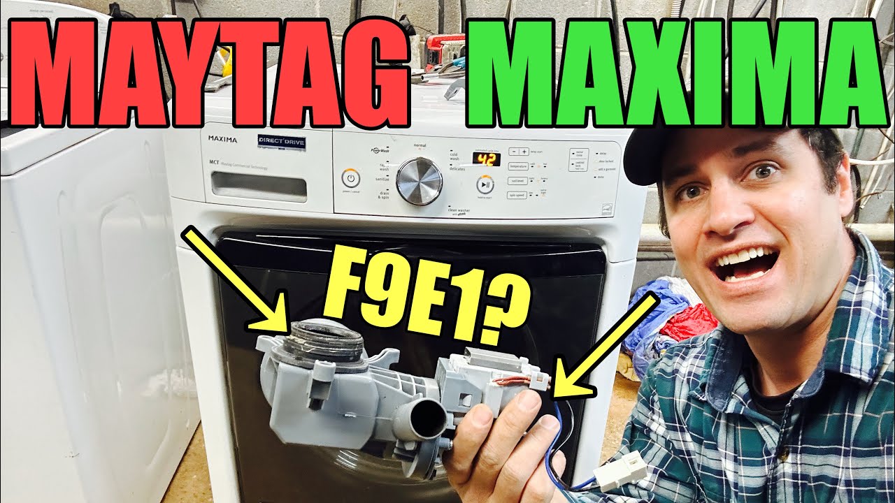 Эта стиральная машина Maytag Maxima с фронтальной загрузкой не сливает воду | F9E1? | Быстрая зам...