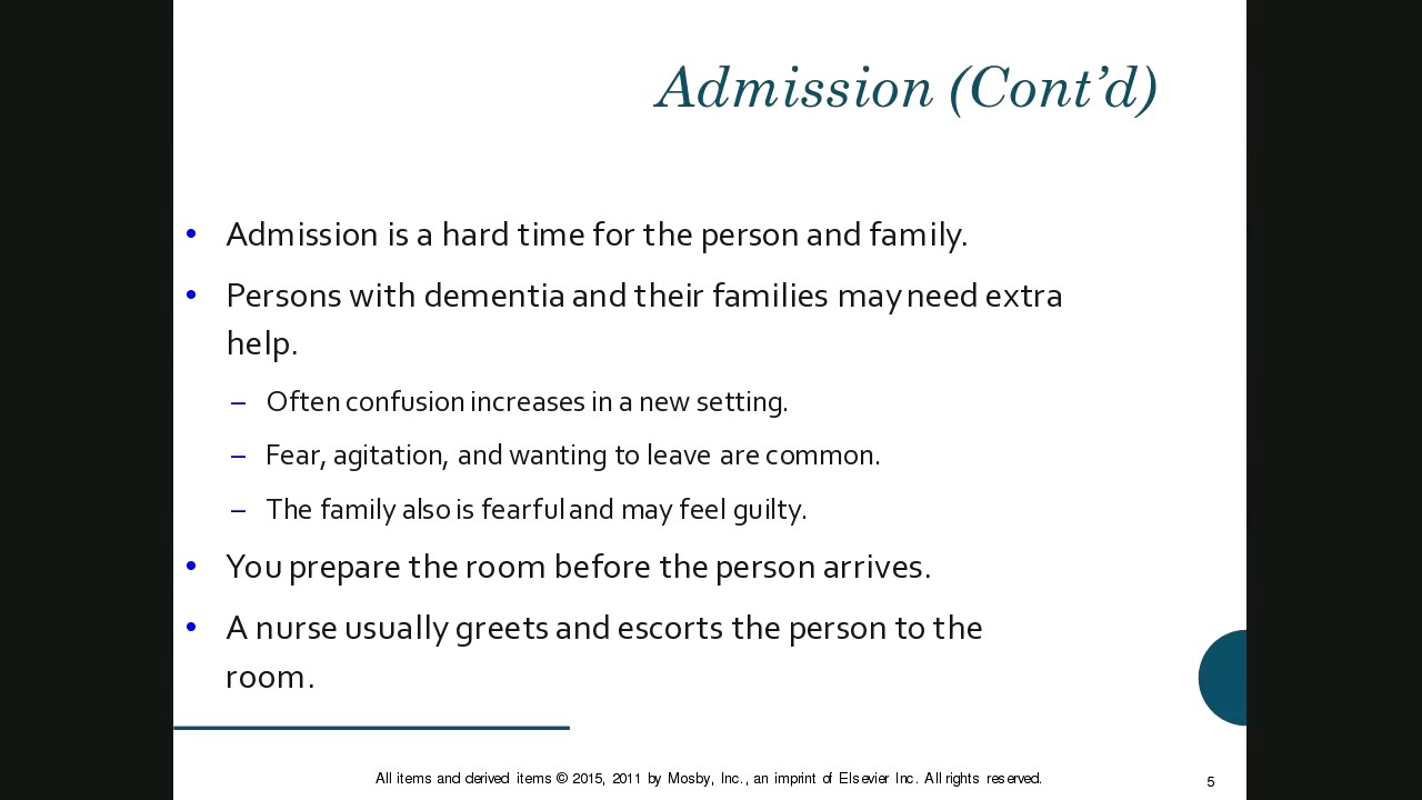 Chapter 29 - Admissions/Transfers/Discharges