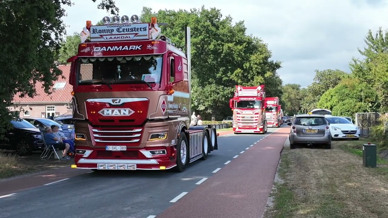 UITTOCHT TRUCKSHOW LIESSEL 🇳🇱 2025 Beautiful Showtrucks with V8 Open Pipe Sounds 1