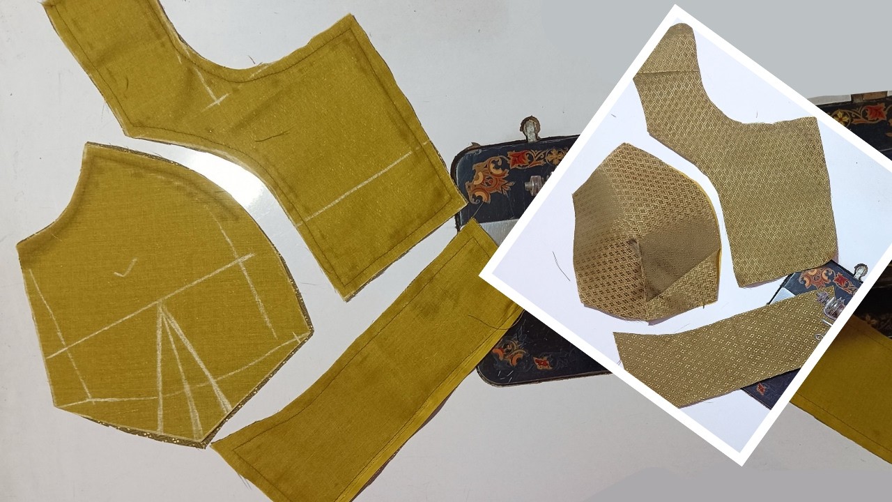 34' Size Katori Blouse Cutting | Easy Cutting Tutorial with Tips and Tricks | Latest Blouse Cutting