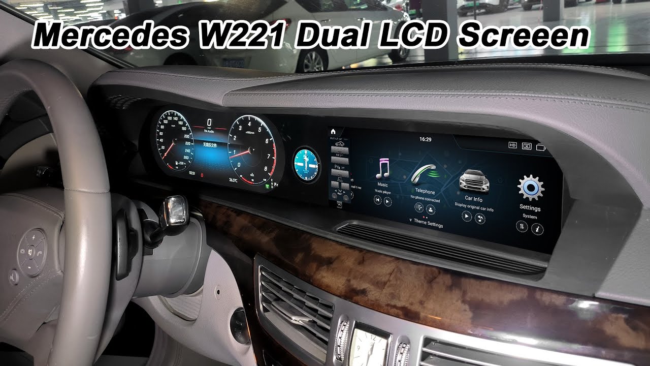 Mercedes S-класса W221: Отличное обновление (в стиле двойного цифрового экрана) Версия B