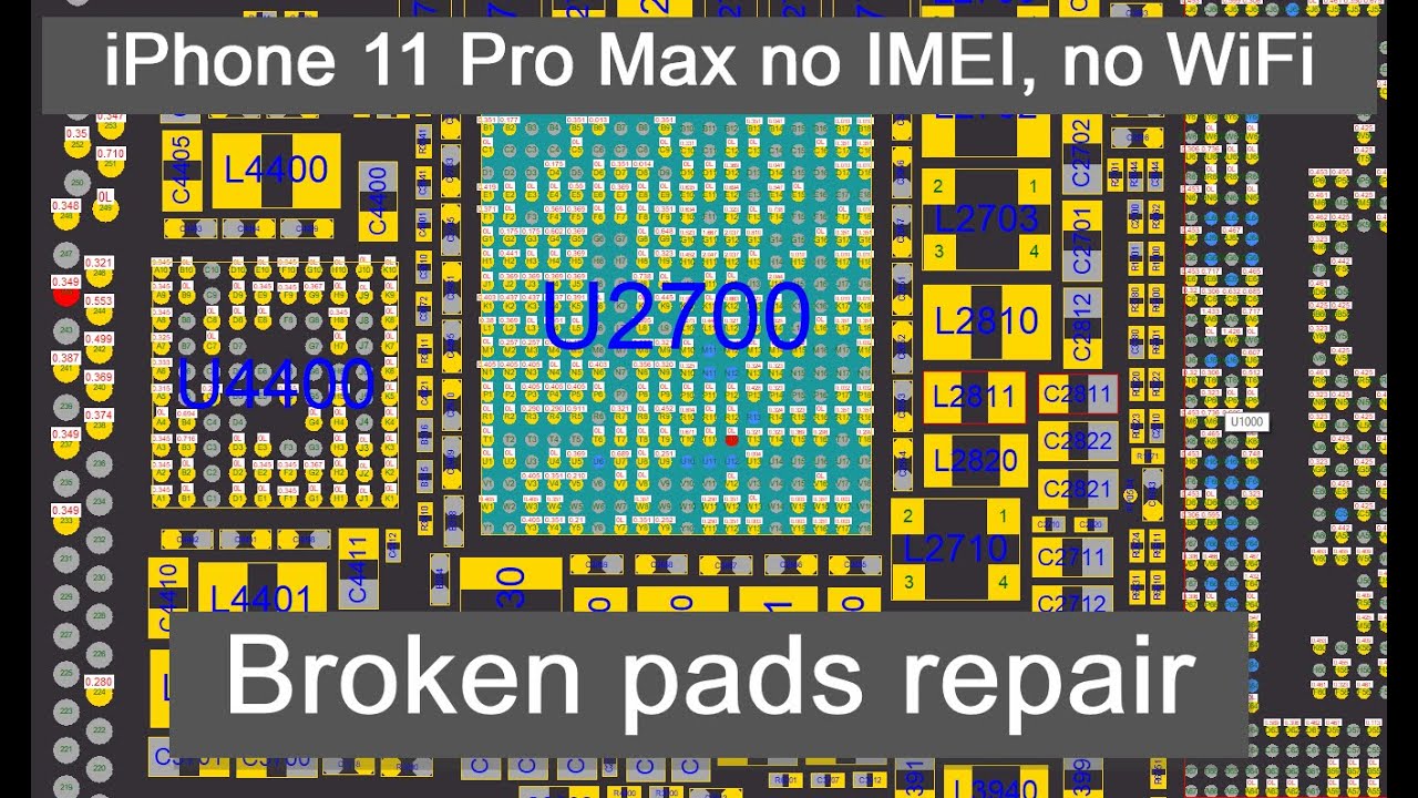 iPhone 11 Pro Max no IMEI, no WiFi - broken pads - Advanced Motherboard Repair