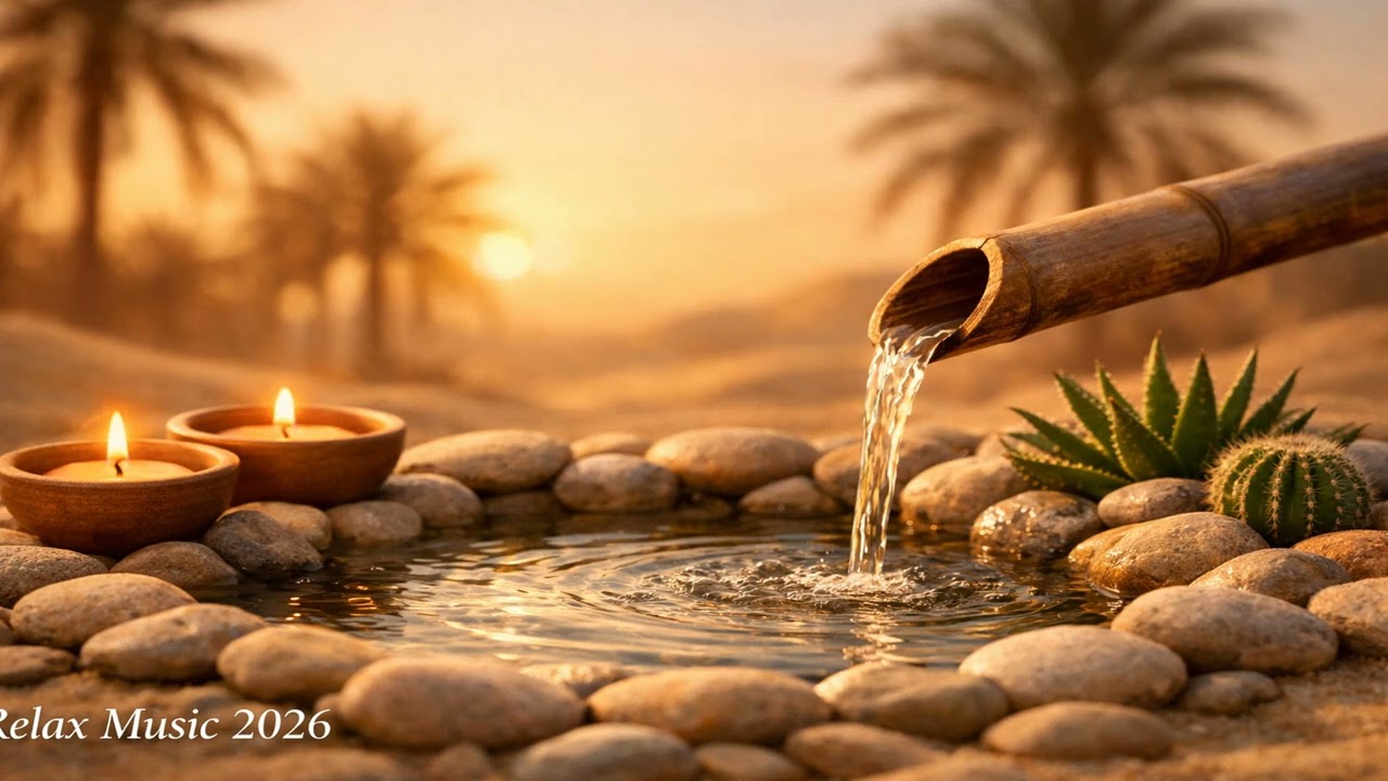 Soothing Spa Piano Music 🌿 Relaxing Sleep Music & Nature Sounds, Bamboo Water Fountain, Calm Music