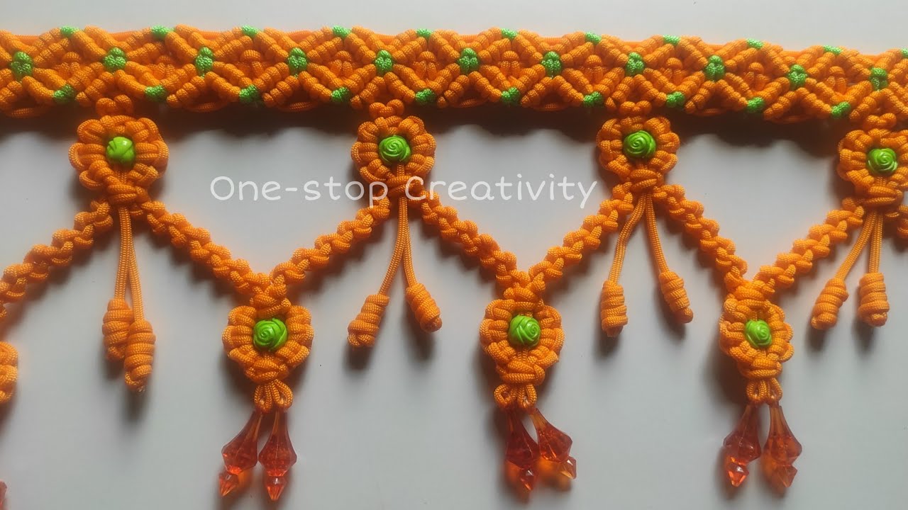 Macrame Toran Design#29 | Easy Macrame Toran/macrame toran new design | DIY | One-stop Creativity