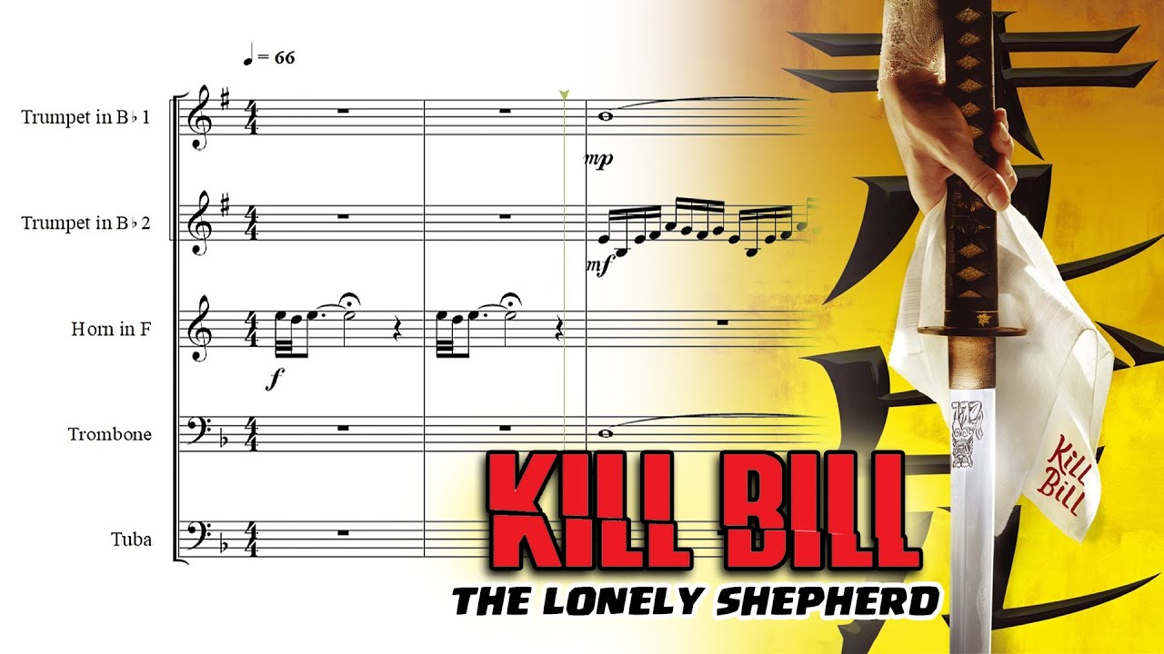 Sheet music | The Lonely Shepherd from KILL BILL Brass Quintet (Partitura Quinteto de Bronces) PDF