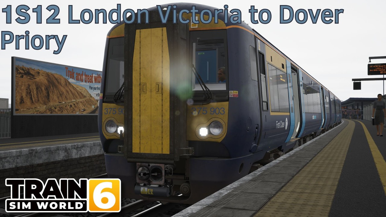 1S12 London Victoria to Dover Priory - Southeastern High Speed - Class 375 - Train Sim World 6