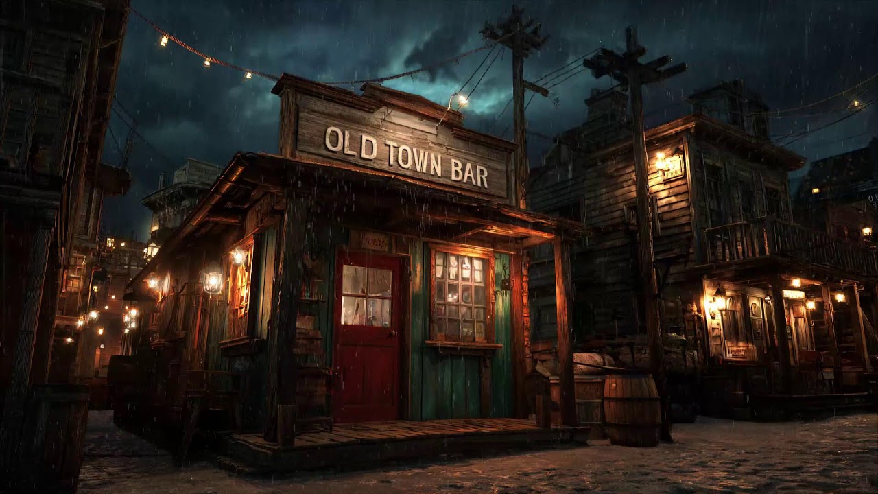 Silent Old Town Street • Rainy Western Lofi Ambience