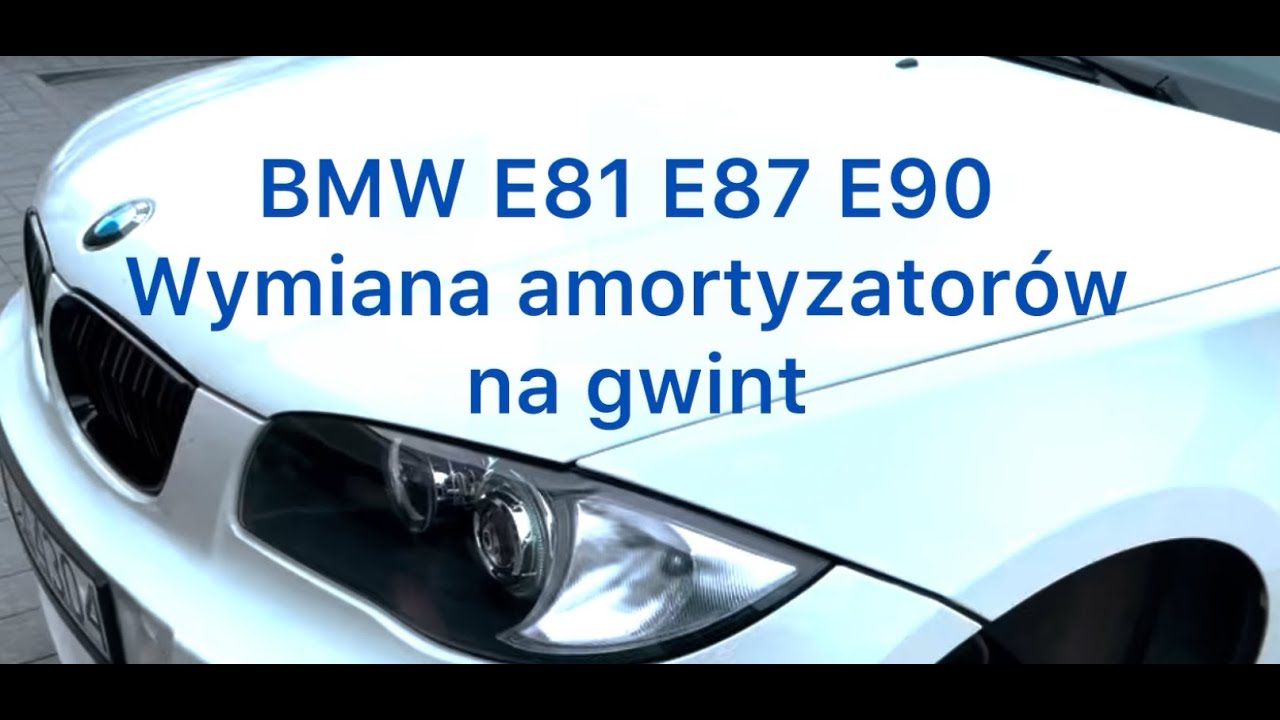 BMW E81 E82 E87 wymiana przednich amortyzator&oacute;w i sprężyn na gwint