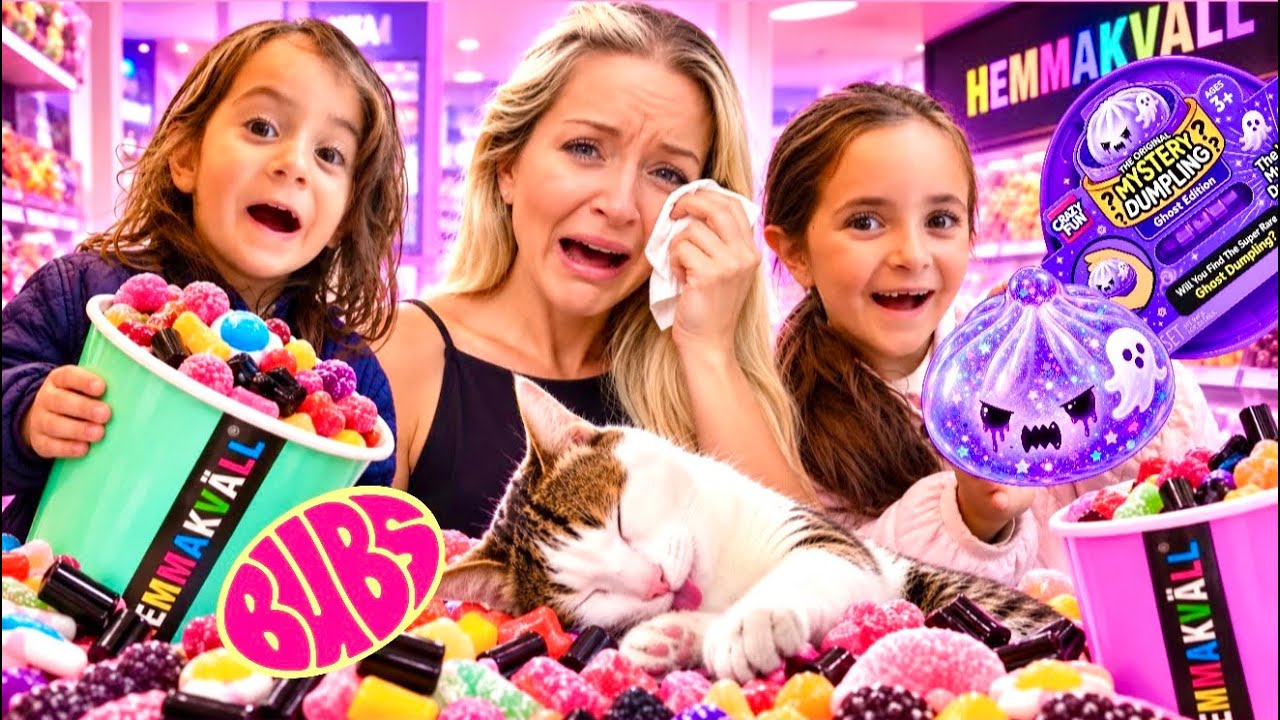 KATTEN HAR L&Auml;MNAT OSS 😢💕 K&Ouml;PER SQUISHYS & GODIS P&Aring; HEMMAKV&Auml;LL🛍️🌈