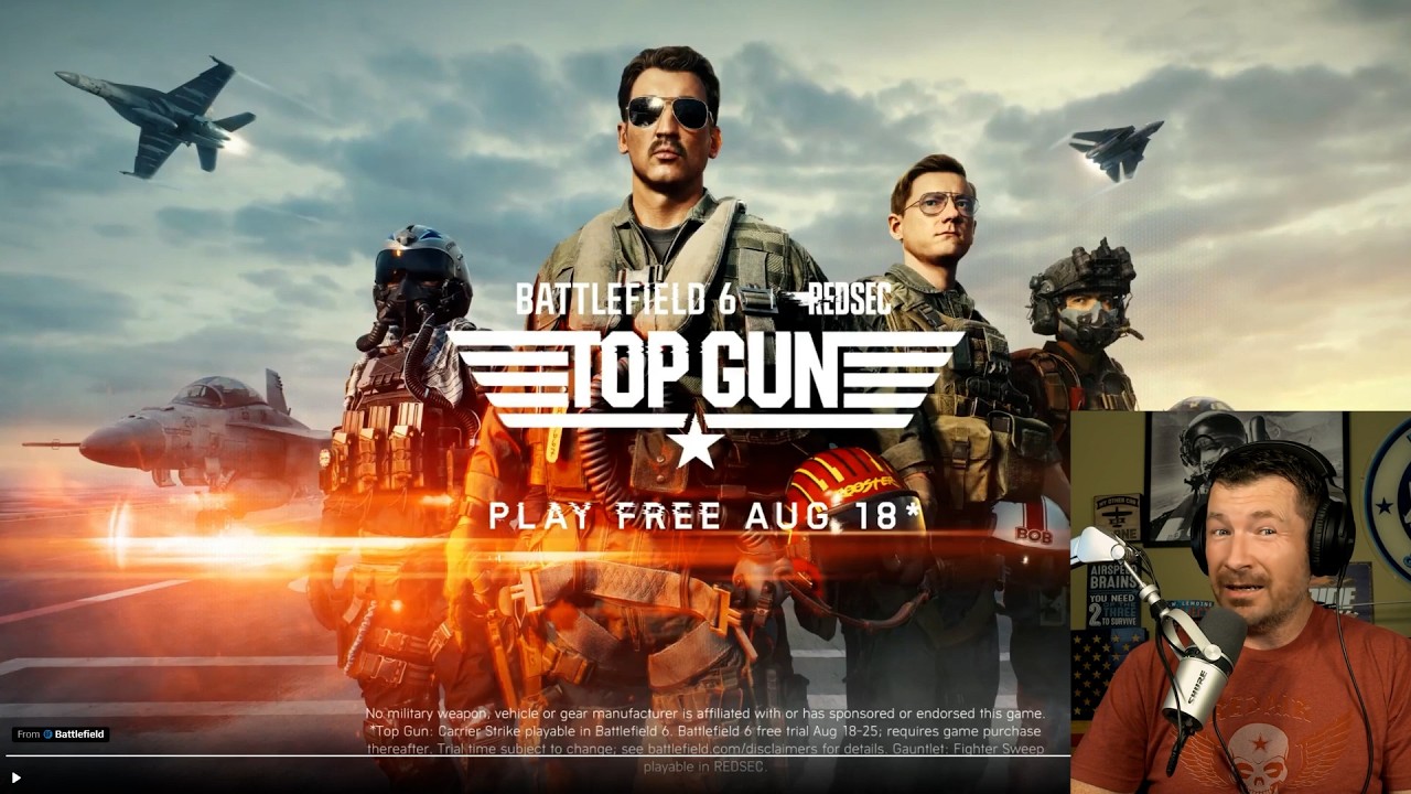 Пилот истребителя смотрит трейлер Battlefield 6 x TOPGUN Maverick | Mover разносит фильмы